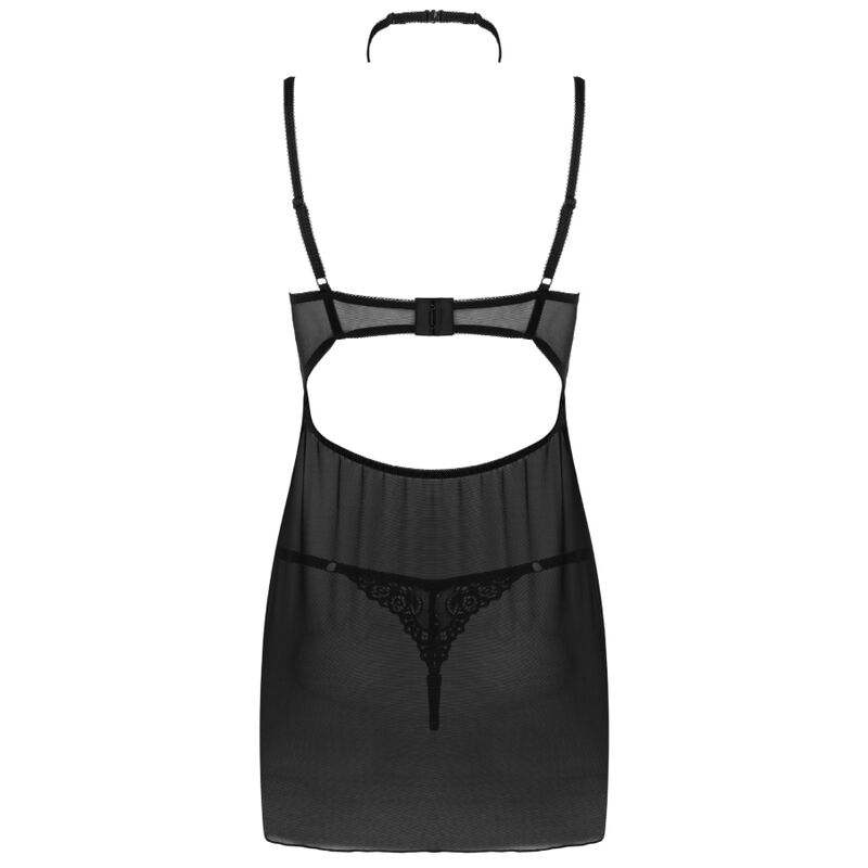 LIVCO CORSETTI FASHION - ENSEMBLE BINELLA BABYDOLL + TANGA NOIR