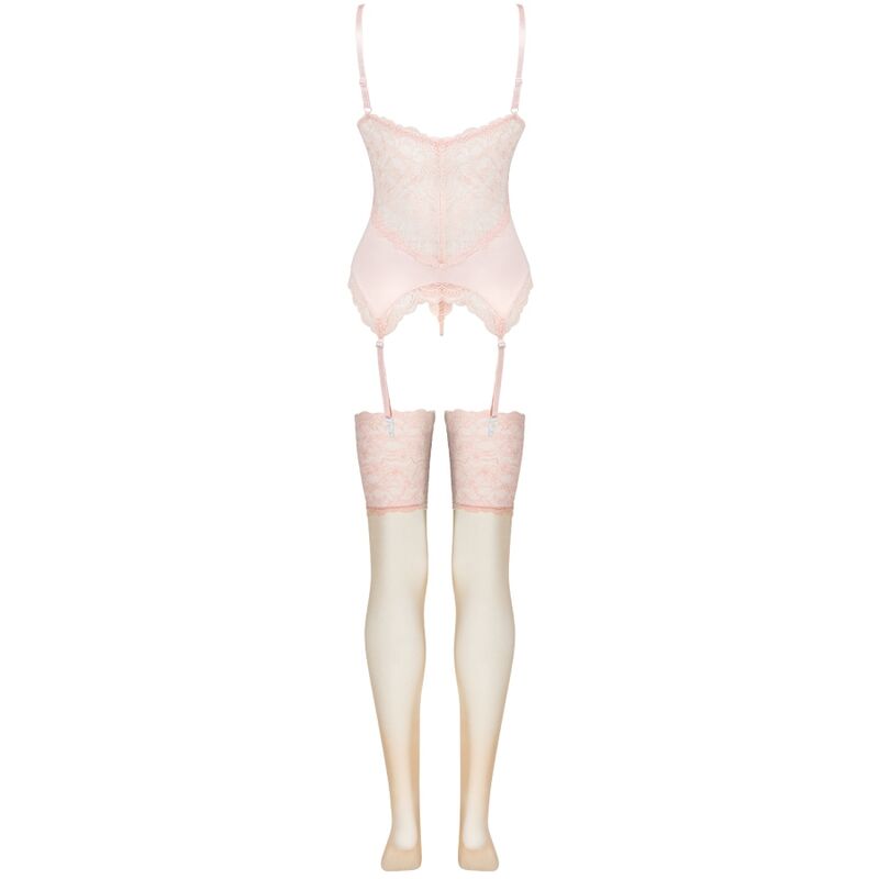 LIVCO CORSETTI FASHION - ENSEMBLE PERSINNE PEACH CORSET + CULOTTE + BAS