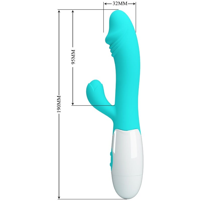 PRETTY LOVE - VIBROMASSEUR POINT G SNAPPY VERT AQUA