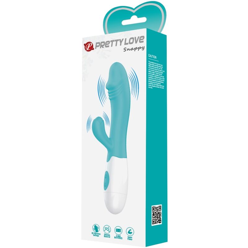 PRETTY LOVE - VIBROMASSEUR POINT G SNAPPY VERT AQUA