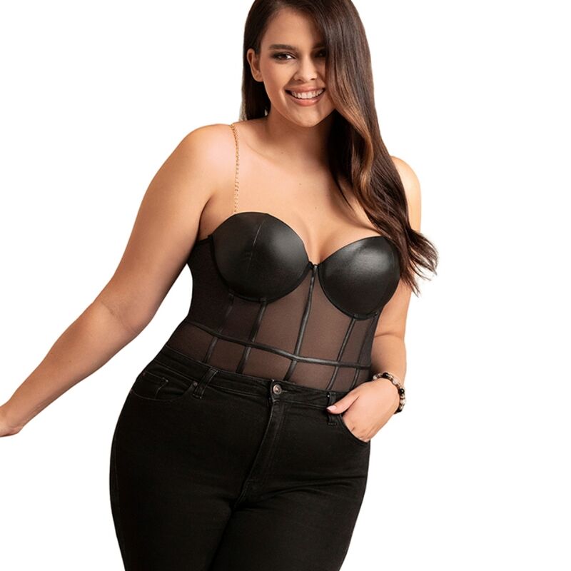 SUBBLIME - BODY BRETELLES CHAÎNETTE NOIR S/M
