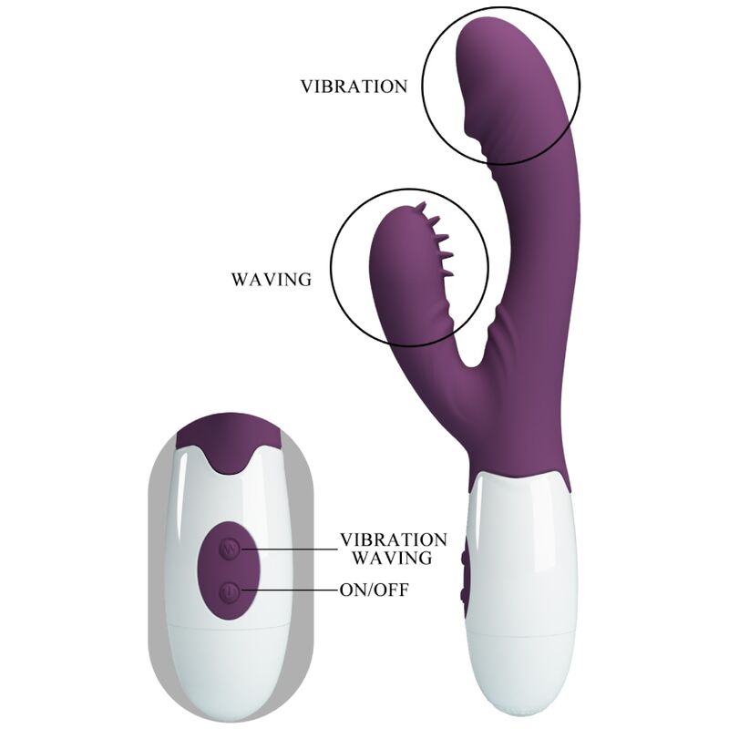 PRETTY LOVE - VIBROMASSEUR LAPIN & STIMULATEUR POINT G ANDRE VIOLET