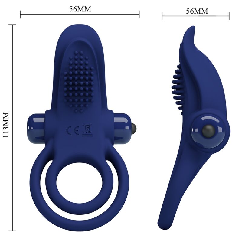 PRETTY LOVE - ANNEAU DOUBLE VIBRANT BRONSON BLEU