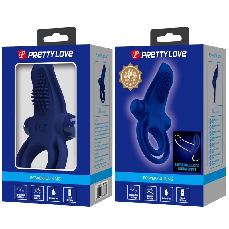 PRETTY LOVE - ANNEAU DOUBLE VIBRANT BRONSON BLEU
