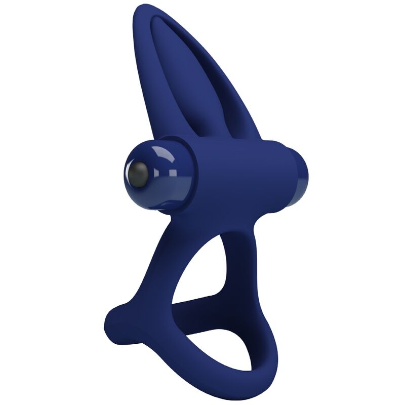 PRETTY LOVE - ANNEAU DOUBLE VIBRANT ET STIMULATEUR BLEU