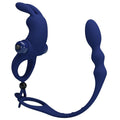 PRETTY LOVE - ANNEAU VIBRANT PÉNIS AYAD RABBIT AVEC PLUG BLEU
