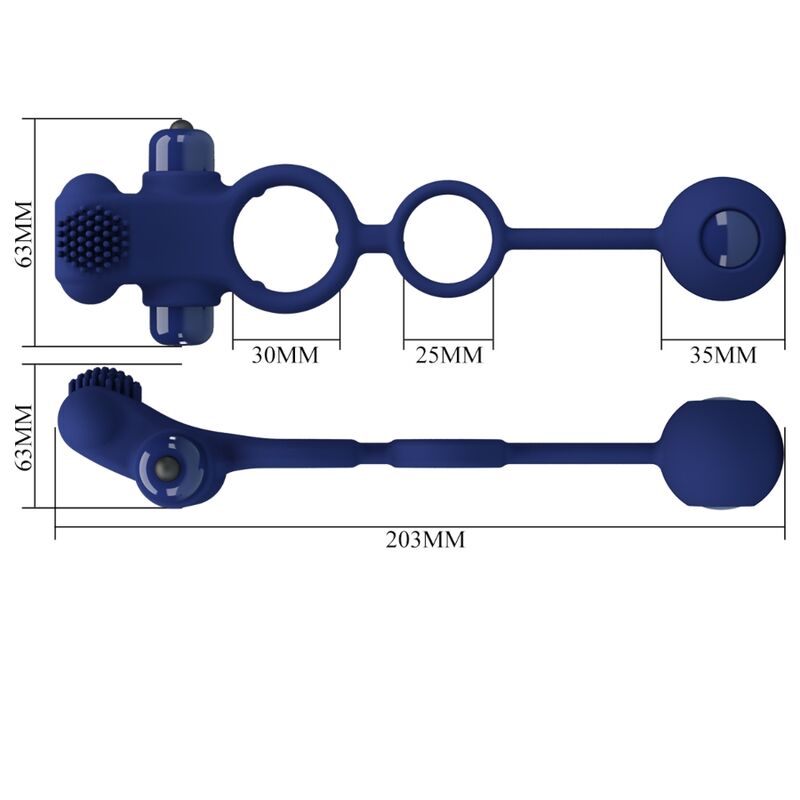 PRETTY LOVE - ANNEAU VIBRANT DOUBLE REMINGTON AVEC PLUG BLEU