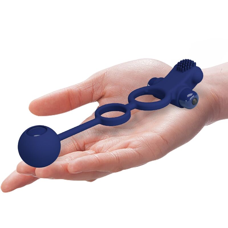 PRETTY LOVE - ANNEAU VIBRANT DOUBLE REMINGTON AVEC PLUG BLEU
