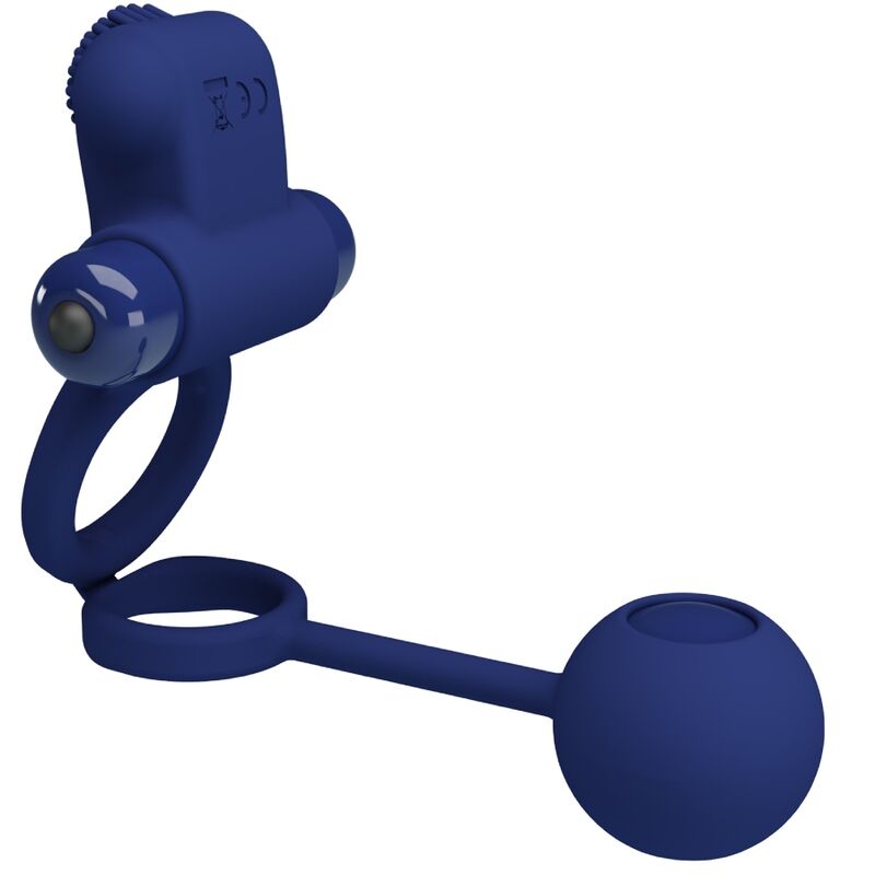 PRETTY LOVE - ANNEAU VIBRANT DOUBLE REMINGTON AVEC PLUG BLEU