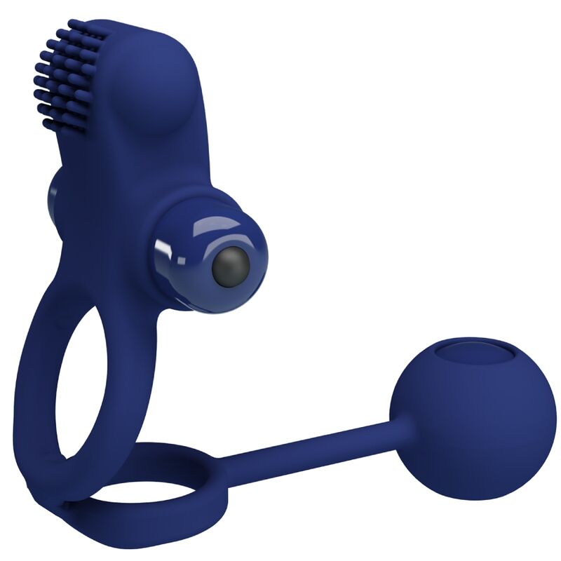 PRETTY LOVE - ANNEAU VIBRANT DOUBLE REMINGTON AVEC PLUG BLEU