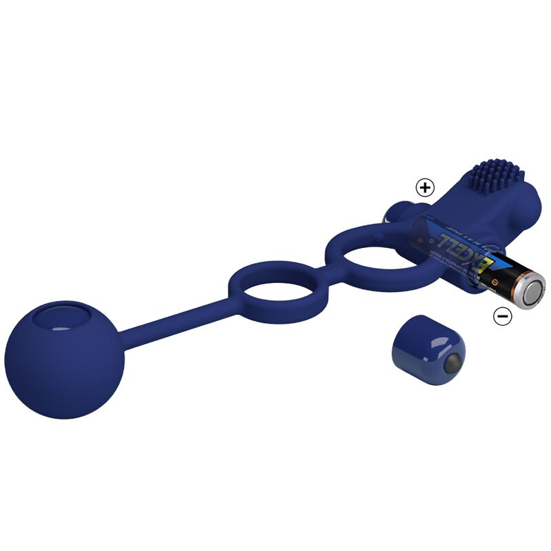 PRETTY LOVE - ANNEAU VIBRANT DOUBLE REMINGTON AVEC PLUG BLEU
