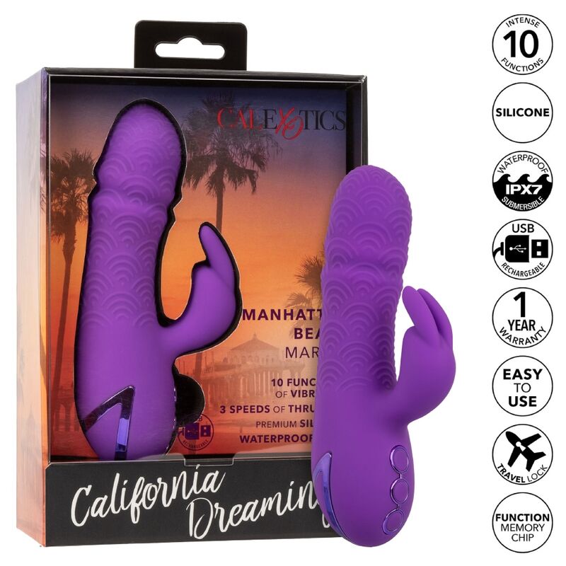 CALEXOTICS - VIBROMASSEUR LAPIN MANHATTAN BEACH MARVEL VIOLET PAR CALIFORNIA DREAMING