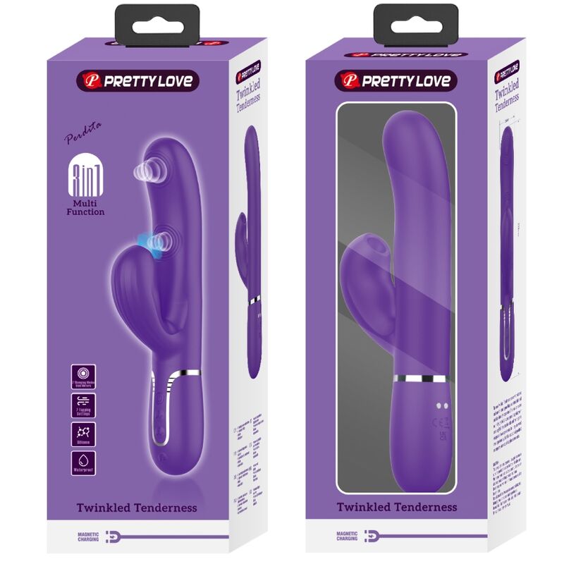 PRETTY LOVE - VIBROMASSEUR POINT G PERLITA MULTIFONCTION 3 EN 1 VIOLET