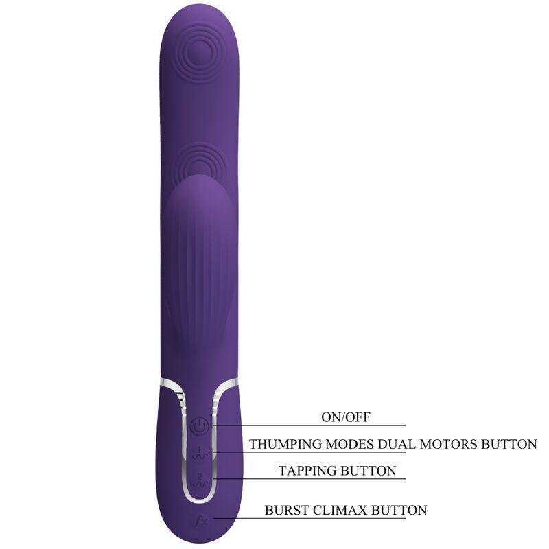 PRETTY LOVE - VIBROMASSEUR POINT G PERLITA MULTIFONCTION 3 EN 1 VIOLET