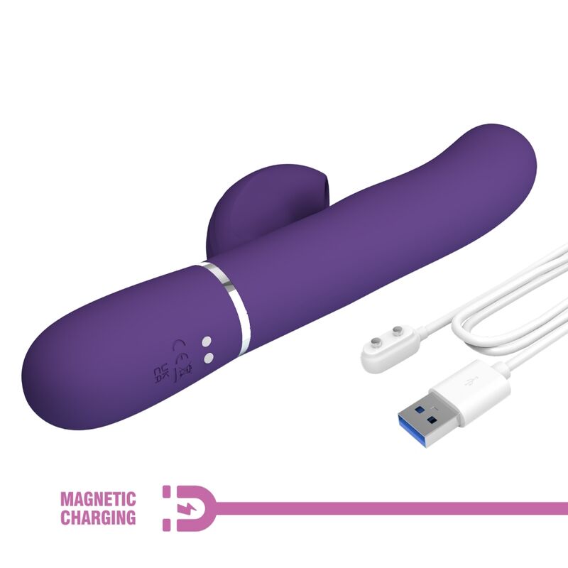 PRETTY LOVE - VIBROMASSEUR POINT G PERLITA MULTIFONCTION 3 EN 1 VIOLET