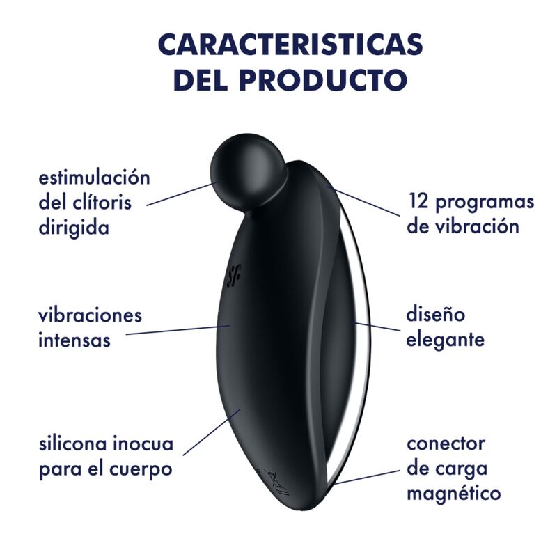 SATISFYER - SPOT ON 2 VIBREUR À POSER NOIR