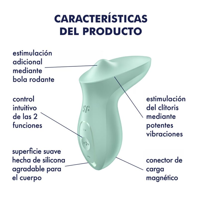 SATISFYER - EXCITERRR VIBRATEUR CLITORIDIEN POSABLE MENTHE