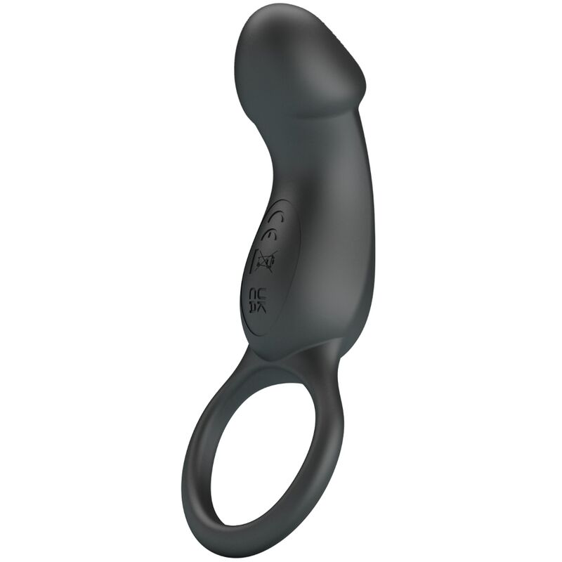 PRETTY LOVE - ANNEAU VIBRANT AVEC STIMULATEUR NOIR