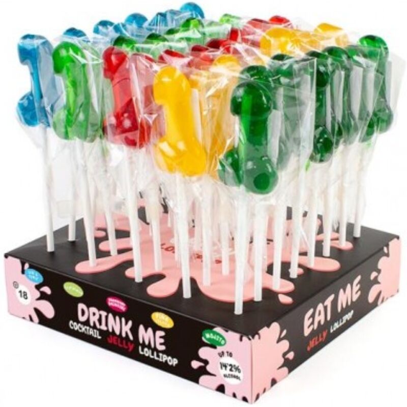 SECRETPLAY - PRÉSENTOIR DE SUCETTES PÉNIS À L'ALCOOL 40 PIÈCES