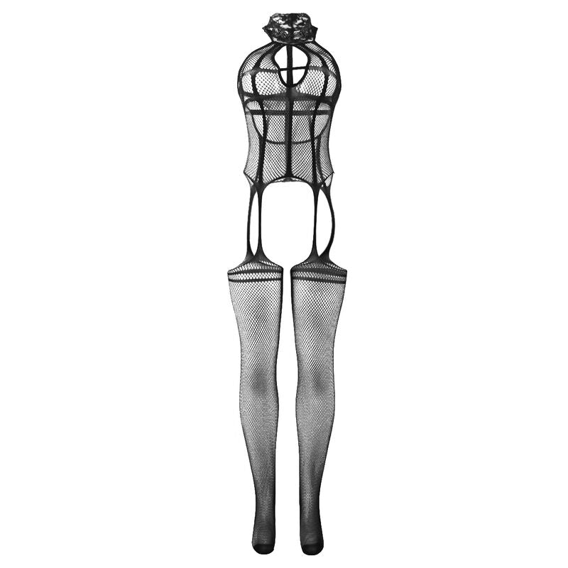 SUBBLIME - 951986 BODY STRING FILET SANS ENTREJUMBE AVEC IMPRIMÉS AU COL NOIR TAILLE UNIQUE