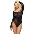 SUBBLIME - 952051 BODY EN RÉSILLE À MANCHES LONGUES ET ÉPAULES DÉNUDÉES NOIR TAILLE UNIQUE