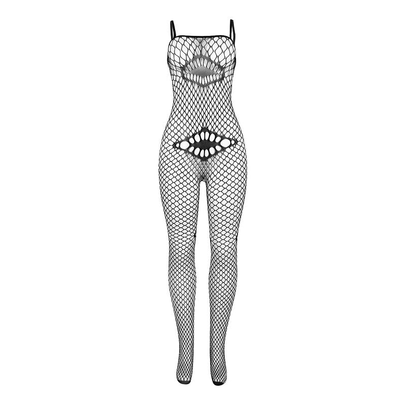 SUBBLIME - 952112 BODYSTOCKING EN RÉSILLE AVEC DÉTAILS POITRINE ET VENTRE NOIR TAILLE UNIQUE