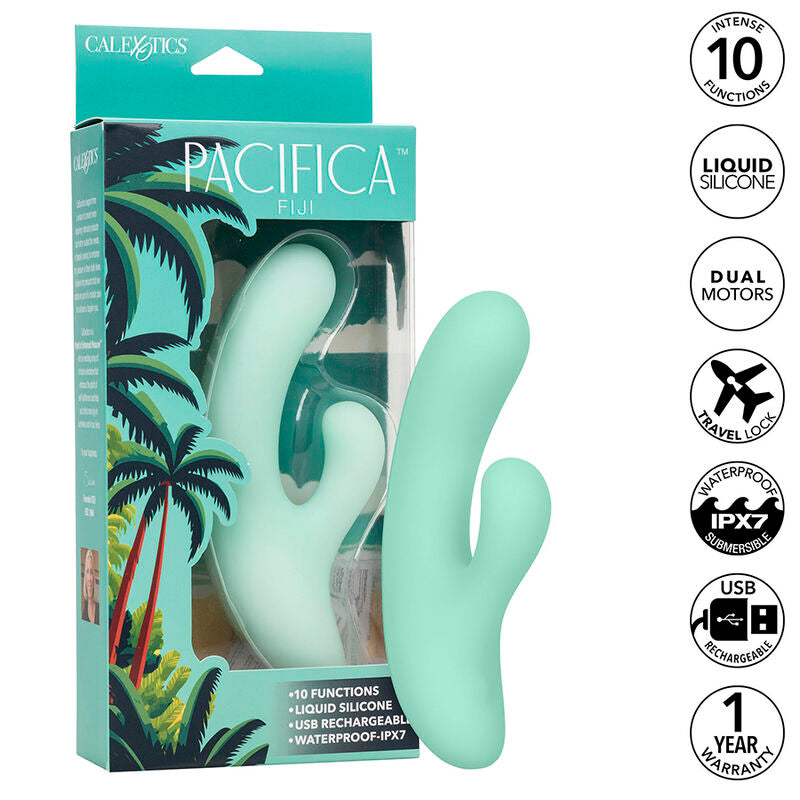 CALEXOTICS - VIBROMASSEUR & STIMULATEUR POINT G PACIFICA FIJI 10 VIBRATIONS AQUA