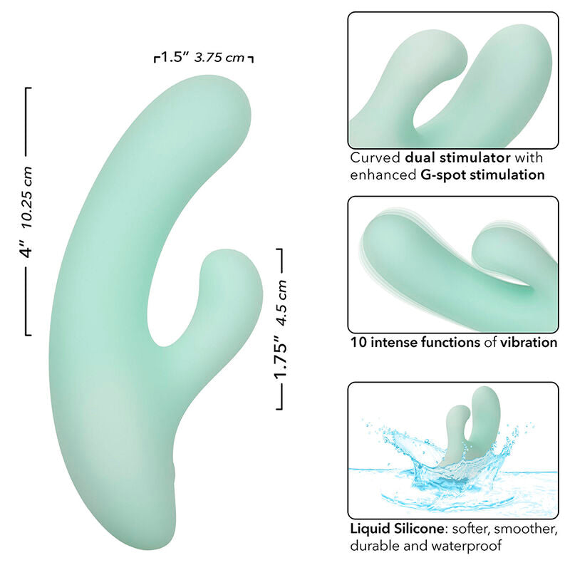 CALEXOTICS - VIBROMASSEUR & STIMULATEUR POINT G PACIFICA FIJI 10 VIBRATIONS AQUA