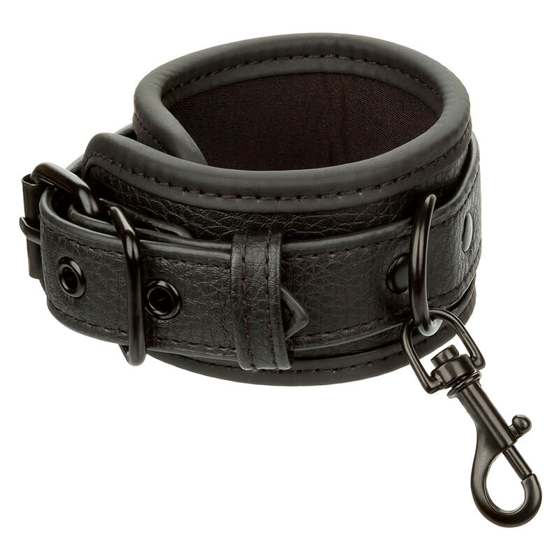 CALEXOTICS - MENOTTES DE POIGNET EN CUIR NOCTURNES RÉGLABLES NOIRES