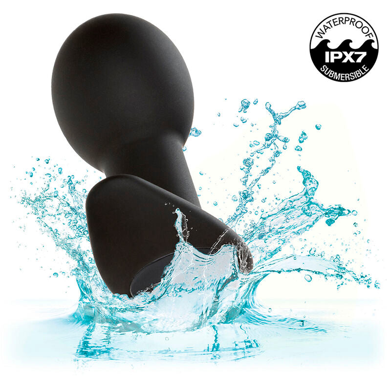 CALEXOTICS - PLUG ANAL ROCK BOTTOM 10 VIBRATIONS SILICONE NOIR
