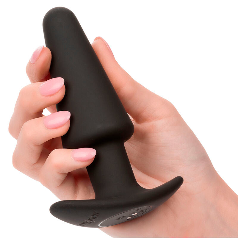 CALEXOTICS - ROCK BOTTOM BUTT PLUG CONIQUE 10 VIBRATIONS SILICONE NOIR