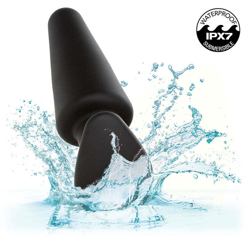 CALEXOTICS - ROCK BOTTOM BUTT PLUG CONIQUE 10 VIBRATIONS SILICONE NOIR