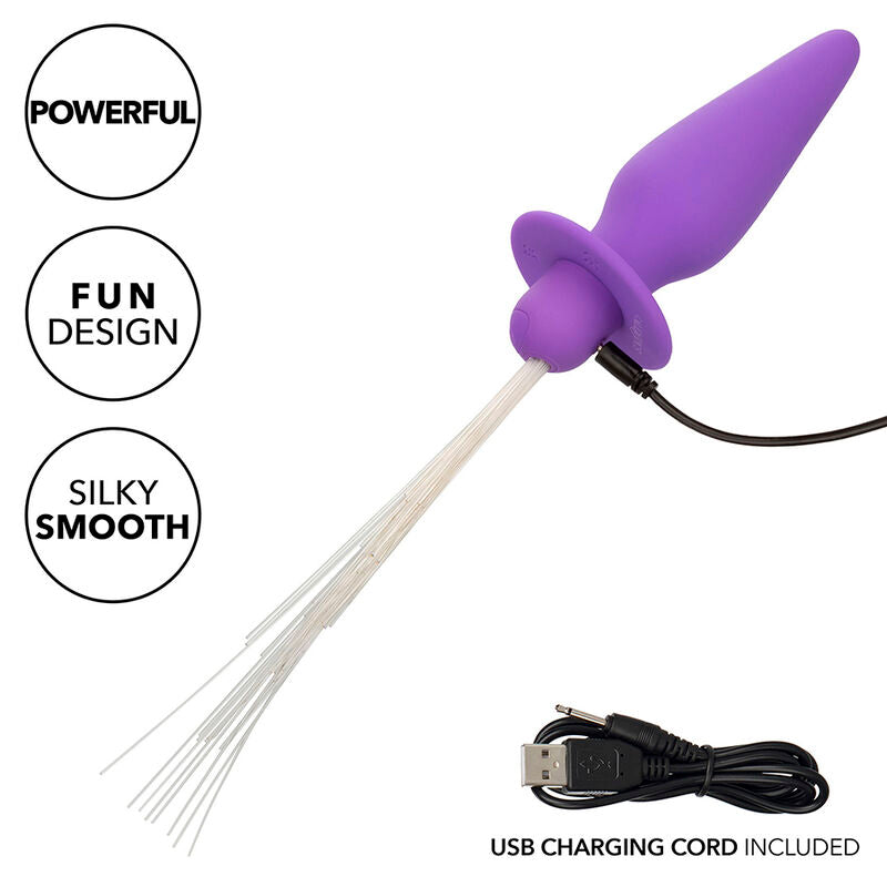 CALEXOTICS - SOUTHERN LIGHTS LUMINEUX BUTT PLUG 10 VIBRATIONS SILICONE VIOLET