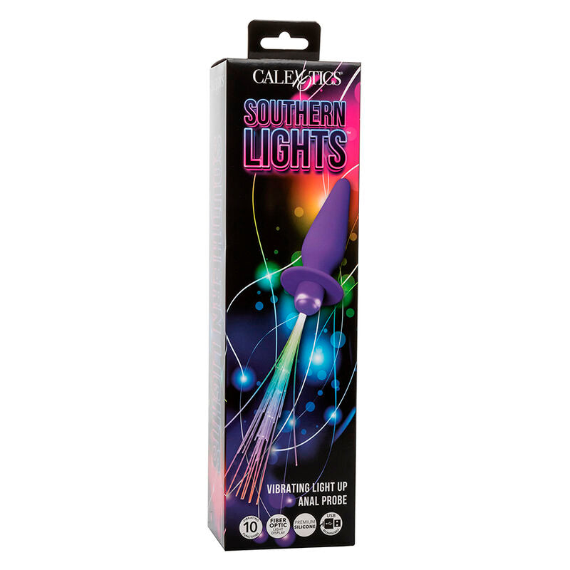 CALEXOTICS - SOUTHERN LIGHTS LUMINEUX BUTT PLUG 10 VIBRATIONS SILICONE VIOLET