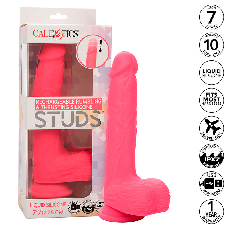 CALEXOTICS - VIBREUR RÉALISTE À PICOTS 10 VIBRATIONS ROSE