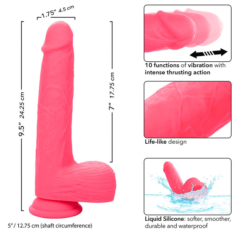 CALEXOTICS - VIBREUR RÉALISTE À PICOTS 10 VIBRATIONS ROSE