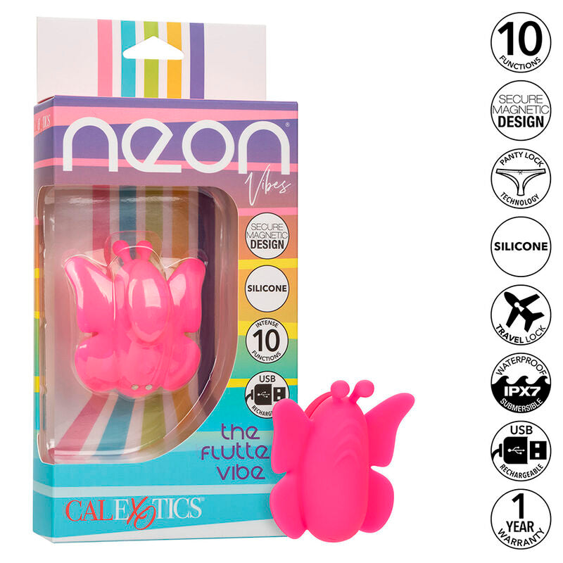 CALEXOTICS - NEON VIBES LE STIMULATEUR FLUTTER VIBE 10 VIBRATIONS ROSE