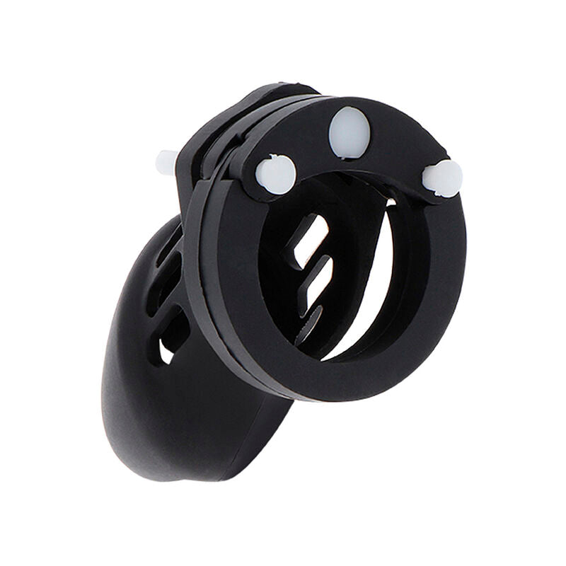 HIDDEN DESIRE - CAGE DE CHASTETÉ EXTRÊME EN SILICONE TAILLE S NOIR