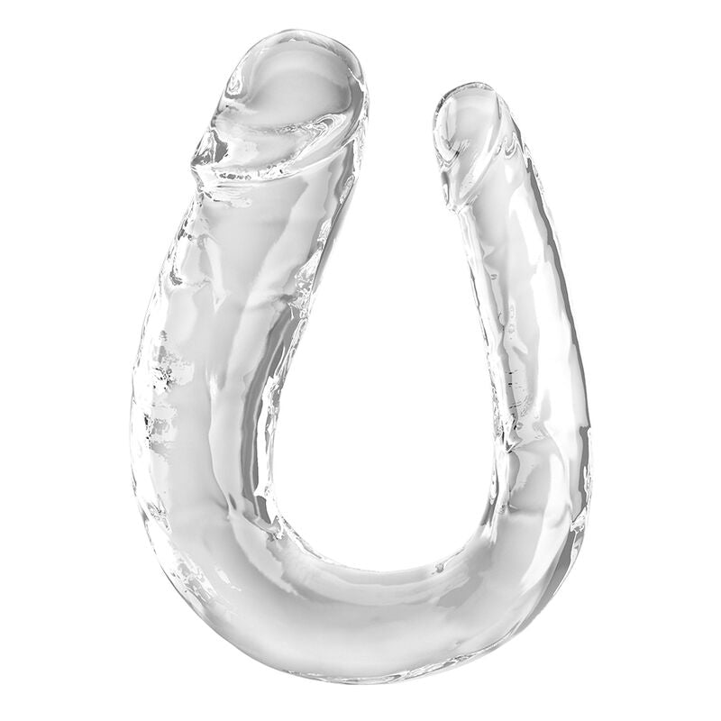 KING COCK - DOUBLE TROUBLE DOUBLE GODEMICHET 44 CM CLAIR