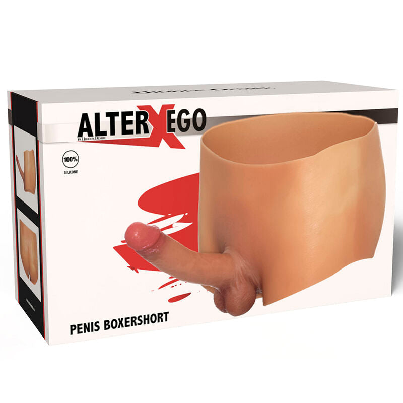 DÉSIR CACHÉ – BOXER ALTER EGO AVEC PÉNIS DE 18 CM, TAILLE S/M