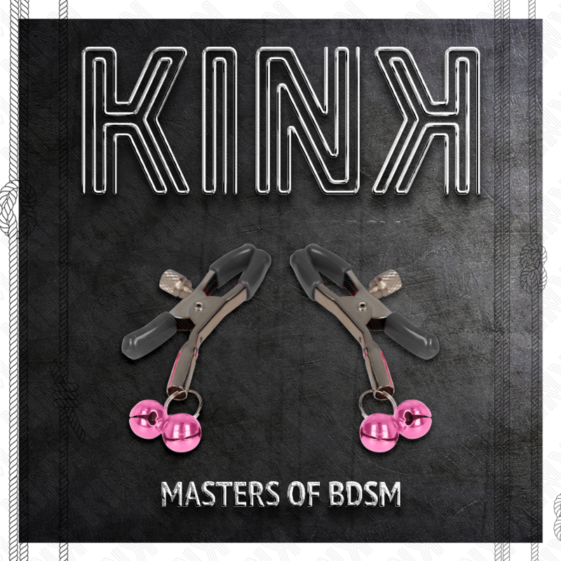 KINK - PINCE À SEINS DOUBLE CLOCHETTE ROSE 6 CM