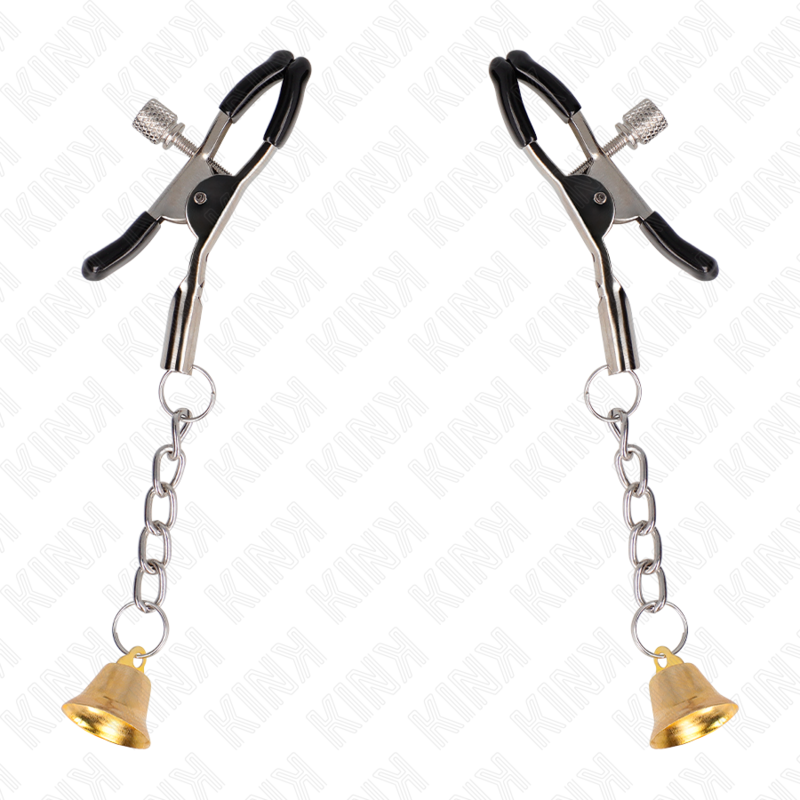 KINK - PINCES À TÉTON DORÉES AVEC CLOCHETTES 6 CM