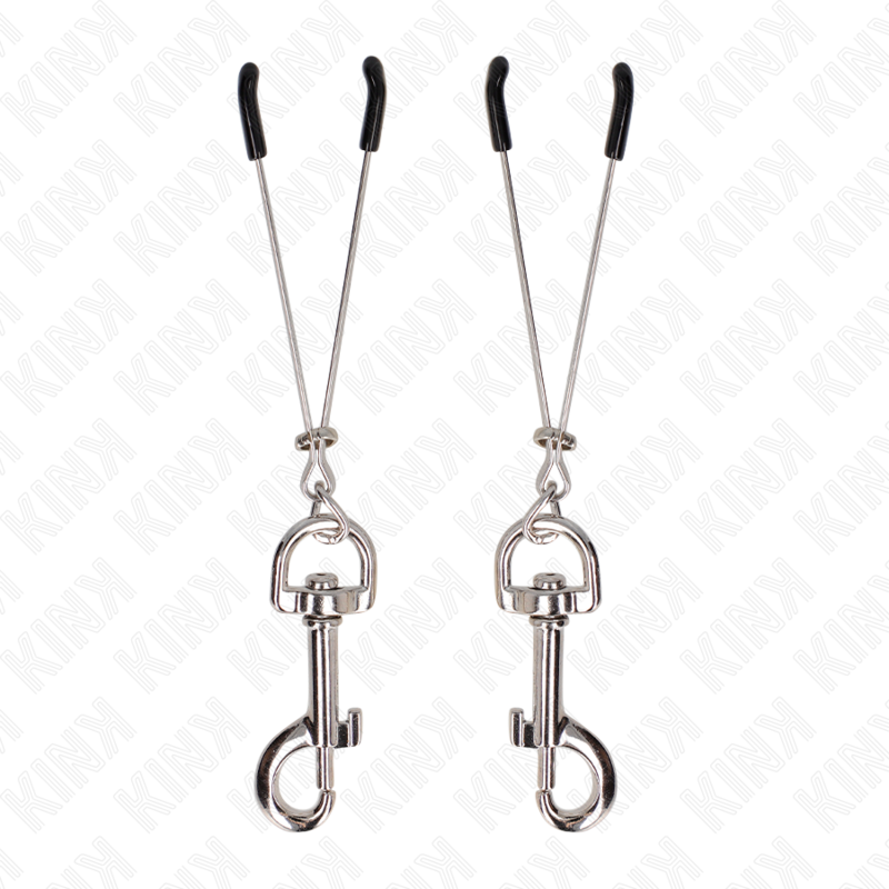 KINK - PINCES À TÉTON CROCHET FINES ARGENT 7 CM