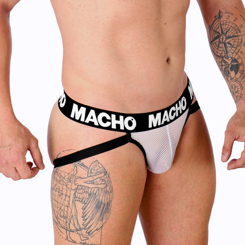 MACHO - MX26X1 JOCK GRILLAGE BLANC S