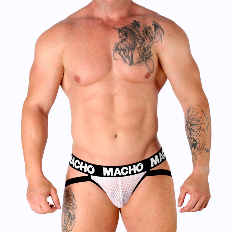 MACHO - MX26X1 JOCK GRILLAGE BLANC S