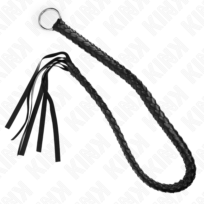 KINK - FOUET DE SERPENT AVEC ANNEAU DE MAIN NOIR 65 CM