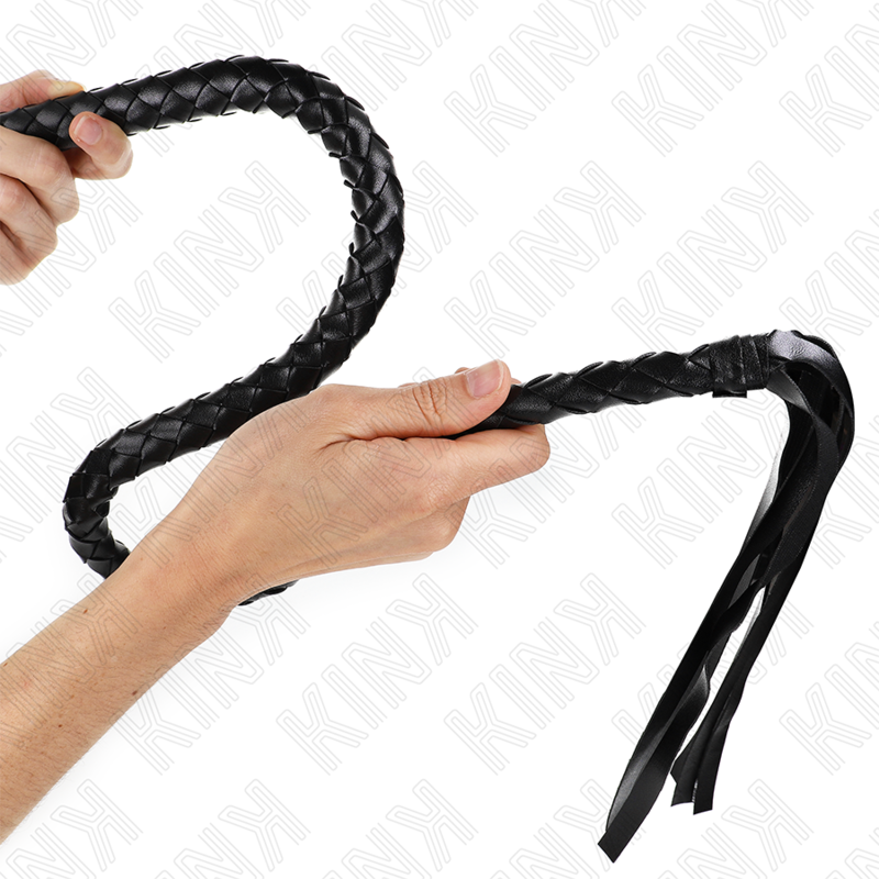 KINK - FOUET DE SERPENT AVEC ANNEAU DE MAIN NOIR 65 CM