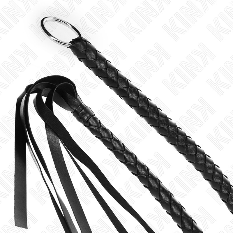 KINK - FOUET DE SERPENT AVEC ANNEAU DE MAIN NOIR 65 CM