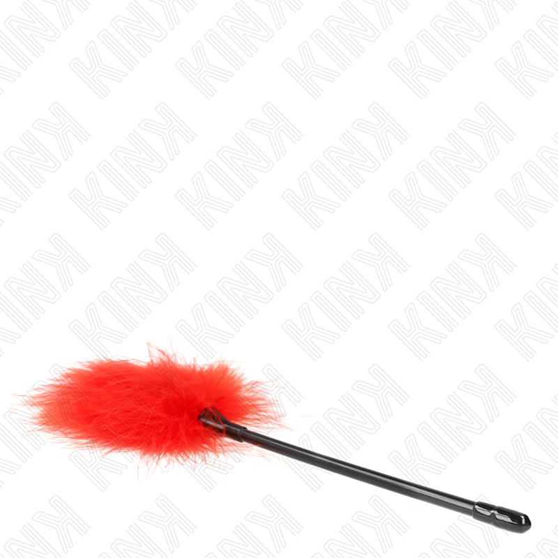 KINK - PLUMES À CHATOUILLES ROUGES POUR LE SET DE BONDAGE 27 CM