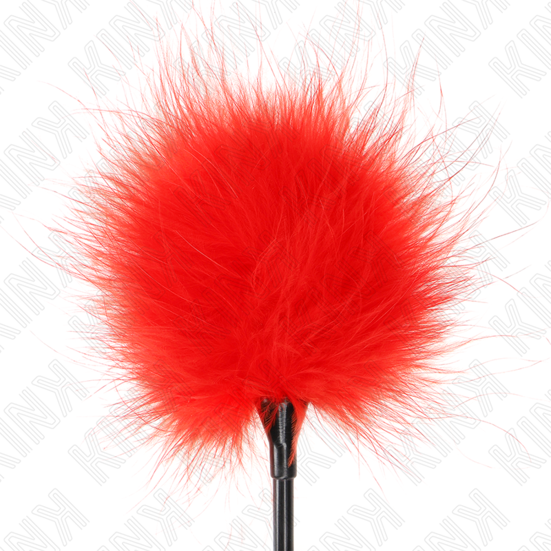 KINK - PLUMES À CHATOUILLES ROUGES POUR LE SET DE BONDAGE 27 CM